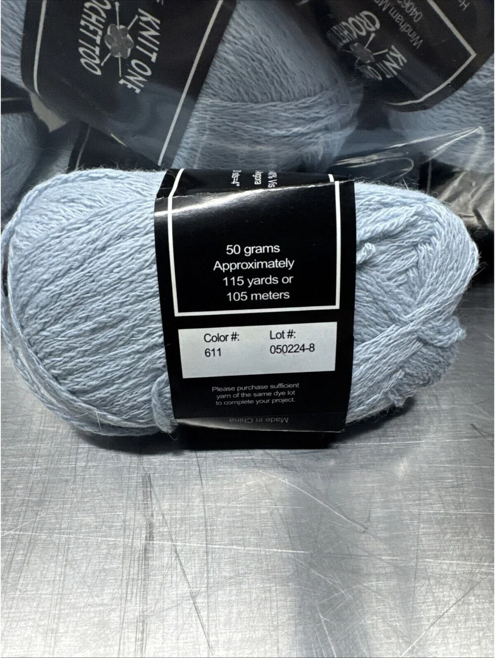 Knit One Crochet Too Angora Soft Color 611 Blue 20 Skein Lot